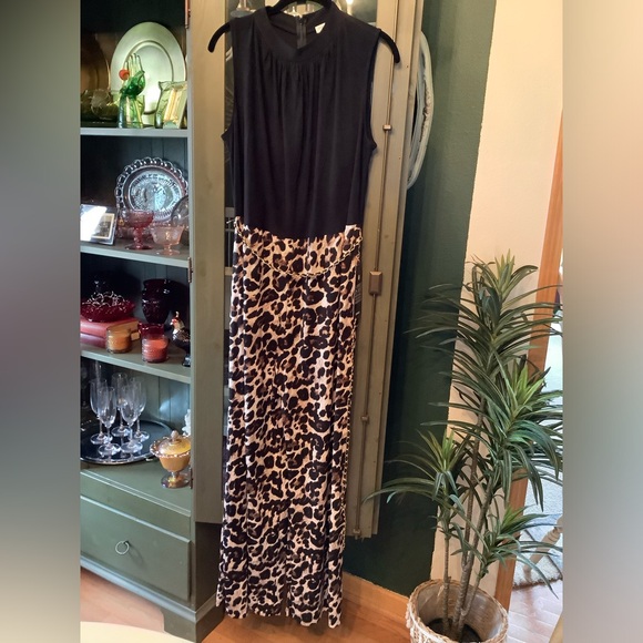 Avenue Wide Leg Leopard Print Jumpsuit Size 14/16 - Picture 8 of 10